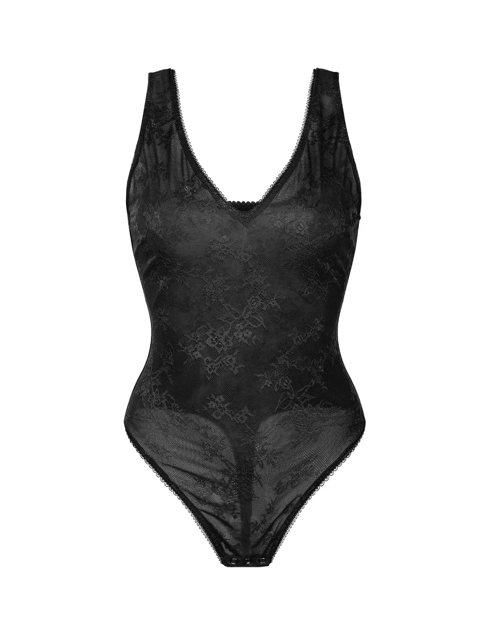 V-Ausschnitt Spitzen-String-Body