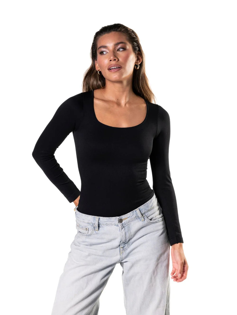 Langärmliger Tanga-Bodysuit